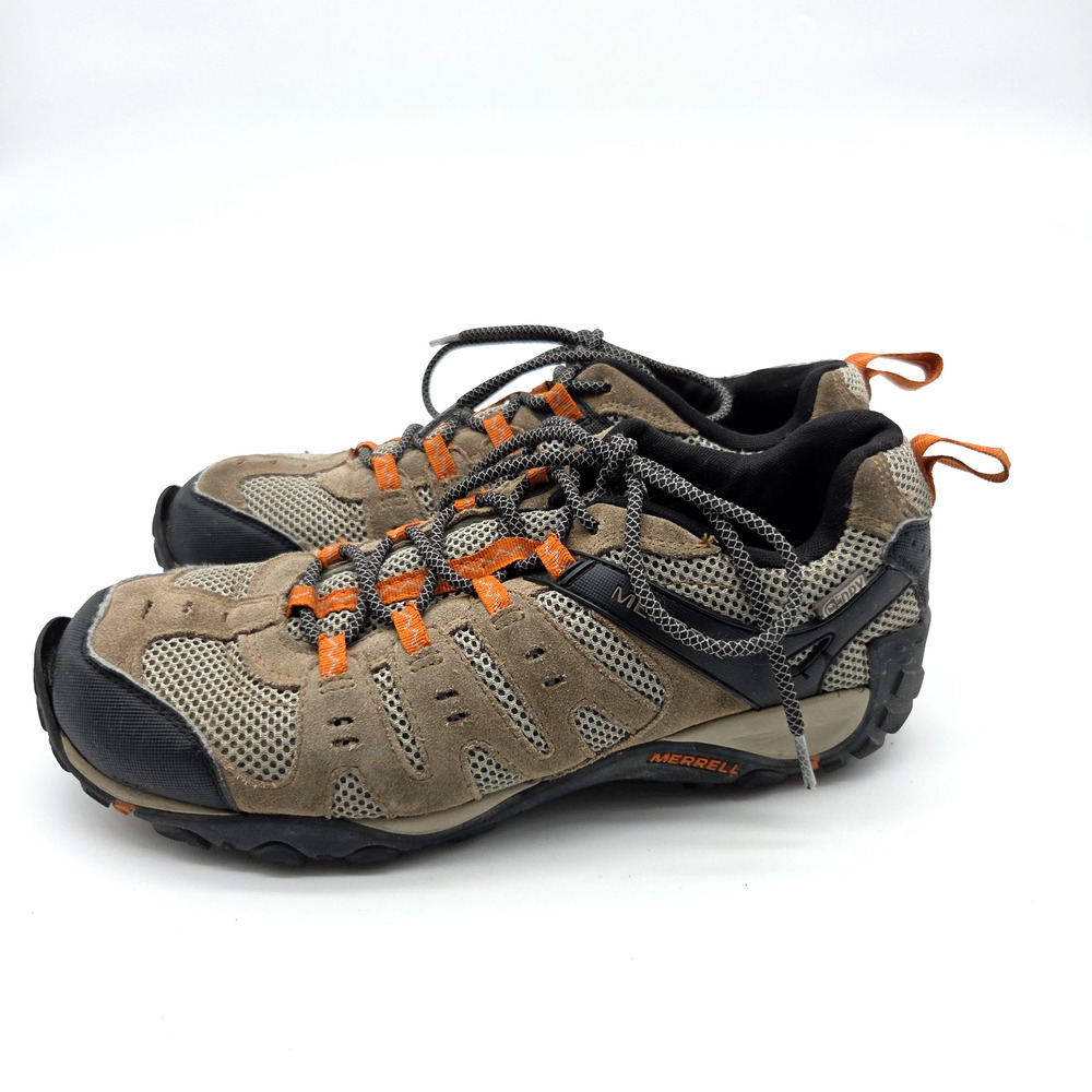 Merrell Mens Accentor 3 Hiking Shoes Size 9.5 Low Top Leather Burnt Orange Otter